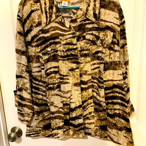 Women’s Brown & White & Black Jacket